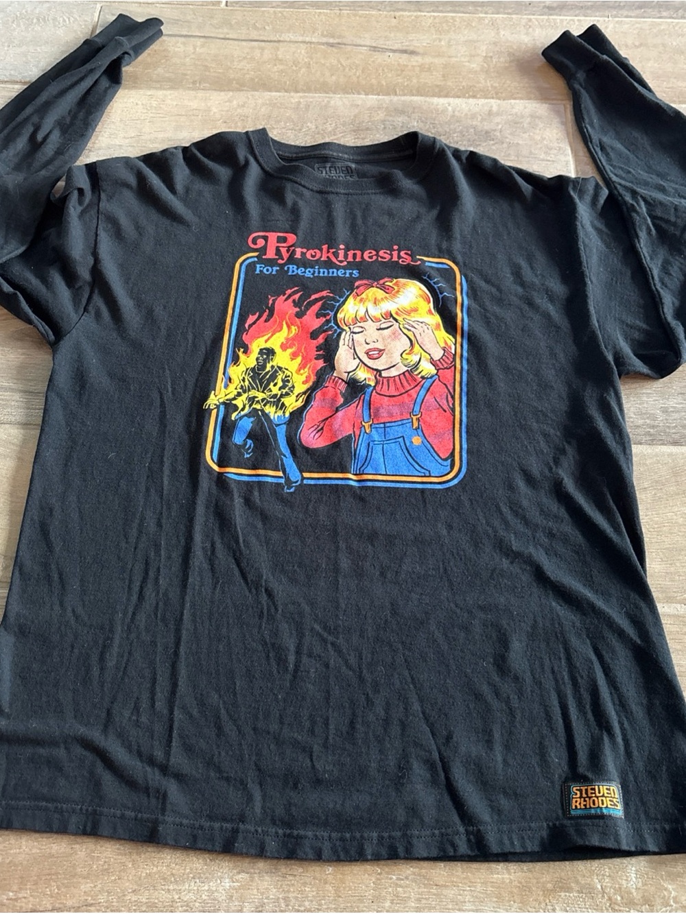 Steven Rhodes Prokinesis Long Sleeve T Shirt Men Large Size Black Horror Comedy